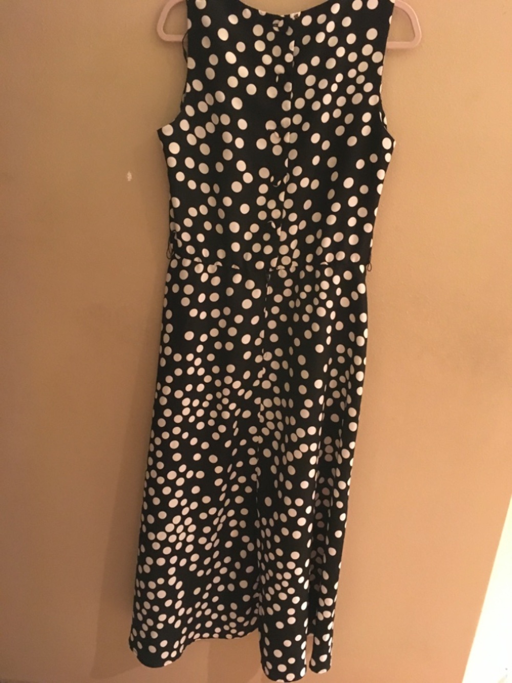 Elegant Mac Dress In Black With White Polka Dots. - Picture 3 of 4
